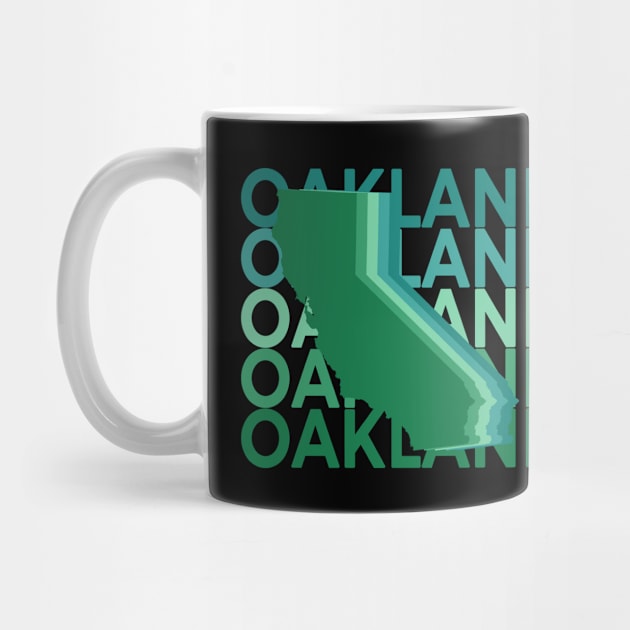 Oakland California Green Repeat by easytees